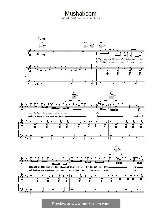 Mushaboom: Для голоса и фортепиано (или гитары) by Leslie Feist