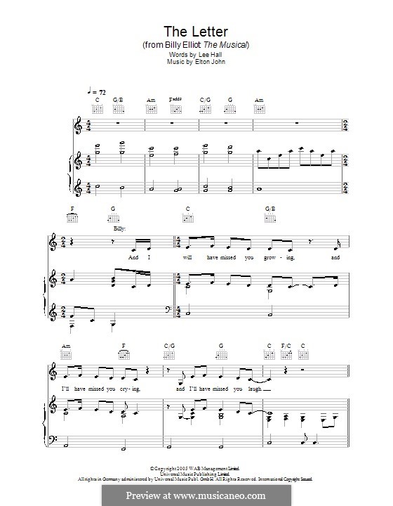 The Letter: Для голоса и фортепиано (или гитары) by Elton John