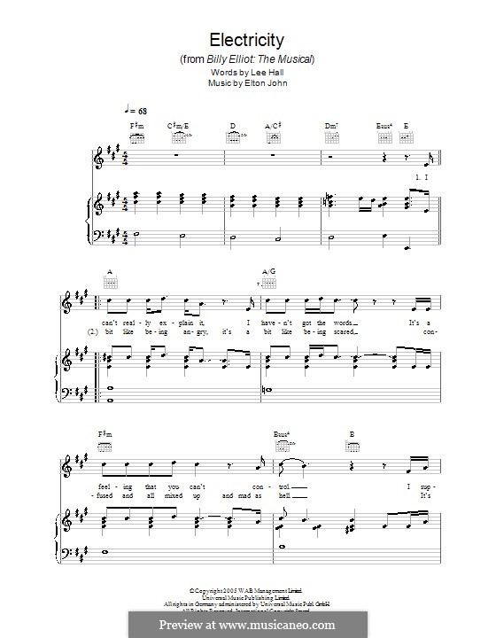 Electricity: Для голоса и фортепиано (или гитары) by Elton John