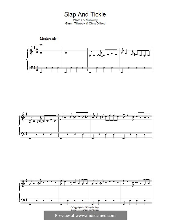 Slap and Tickle (Squeeze): Для голоса и фортепиано (или гитары) by Christopher Difford, Glenn Tilbrook