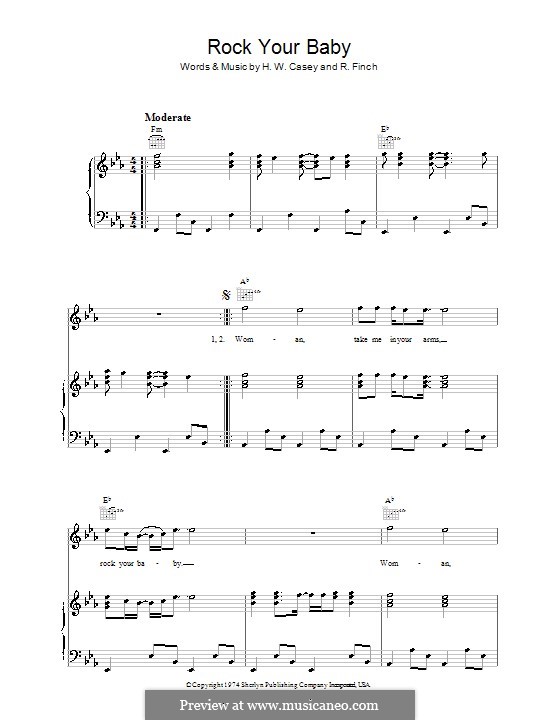 Rock Your Baby (George McRae): Для голоса и фортепиано (или гитары) by Harry Wayne Casey, Richard Finch