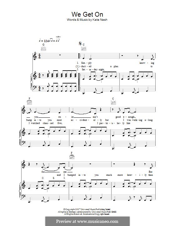 We Get On: Для голоса и фортепиано (или гитары) by Kate Nash