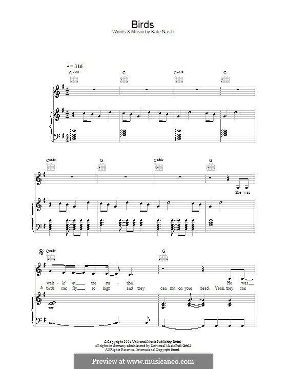 Birds: Для голоса и фортепиано (или гитары) by Kate Nash