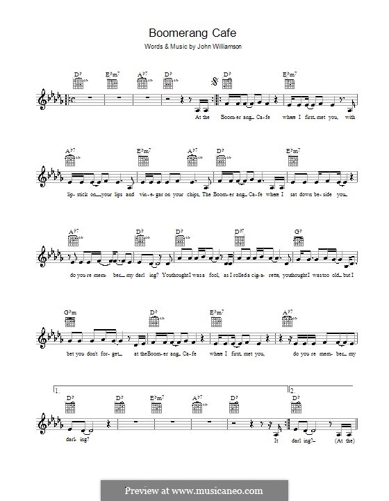 Boomerang Cafe: Boomerang Cafe by John Lee Williamson