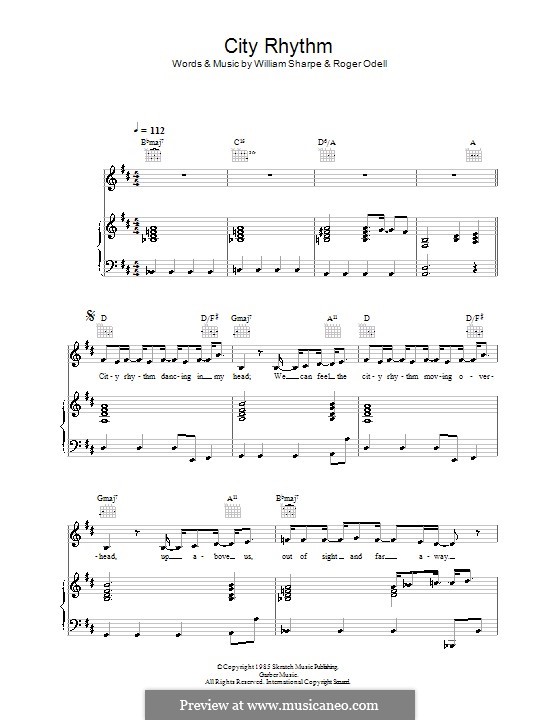 City Rhythm (Shakatak): Для голоса и фортепиано (или гитары) by Roger Odell, William Sharpe