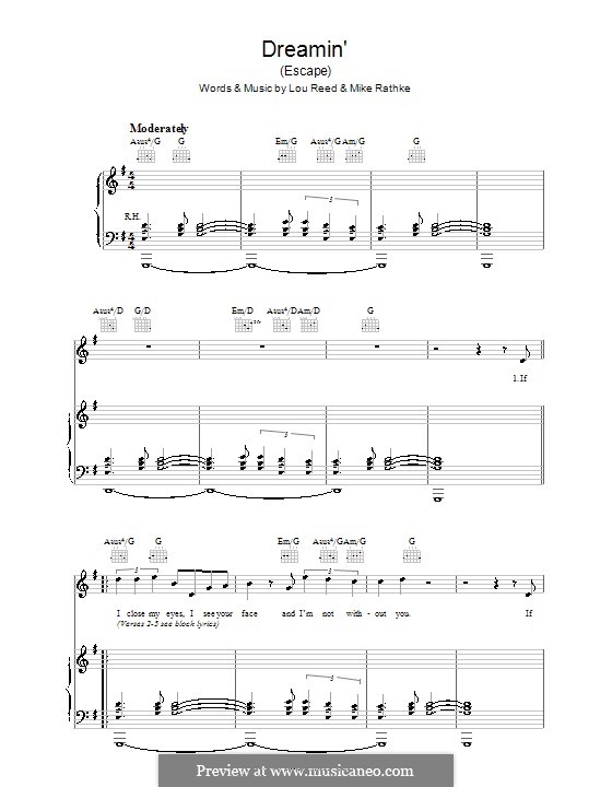 Dreamin' (Lou Reed): Для голоса и фортепиано (или гитары) by Michael Rathke