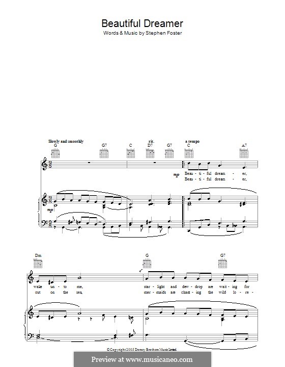 С. Фостер Beautiful Dreamer скачать бесплатно на MusicaNeo