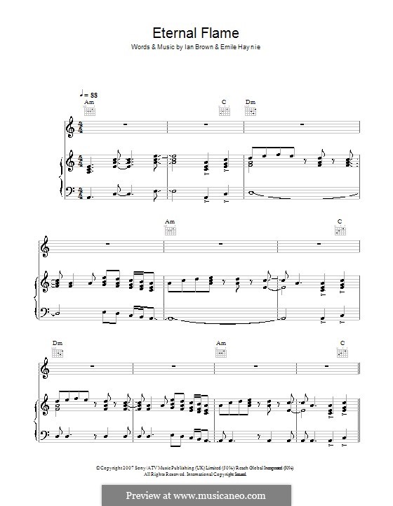 Eternal Flame: Для голоса и фортепиано (или гитары) by Emile Haynie, Ian Brown