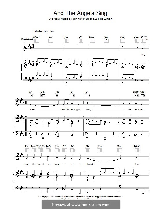 And the Angels Sing: Для голоса и фортепиано (или гитары) by Ziggy Elman