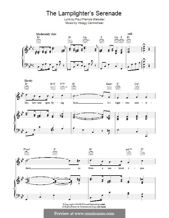The Lamplighter's Serenade: Для голоса и фортепиано (или гитары) by Hoagy Carmichael