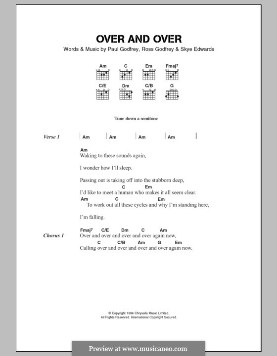Over and Over (Morcheeba): Текст, аккорды by Paul Godfrey, Ross Godfrey, Skye Edwards
