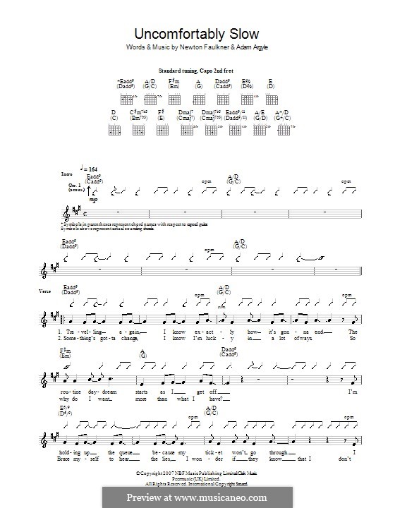 Uncomfortably Slow: Для гитары с табулатурой by Adam Argyle