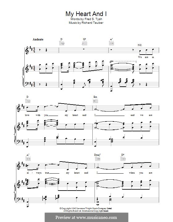 My Heart and I: Для голоса и фортепиано (или гитары) by Richard Tauber