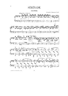 Серенада No.1 для оркестра, Op.7: Аранжировка для фортепиано в 4 руки – партии by Александр Глазунов