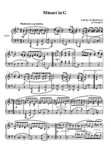 Менуэт соль мажор: Для фортепиано by Людвиг ван Бетховен