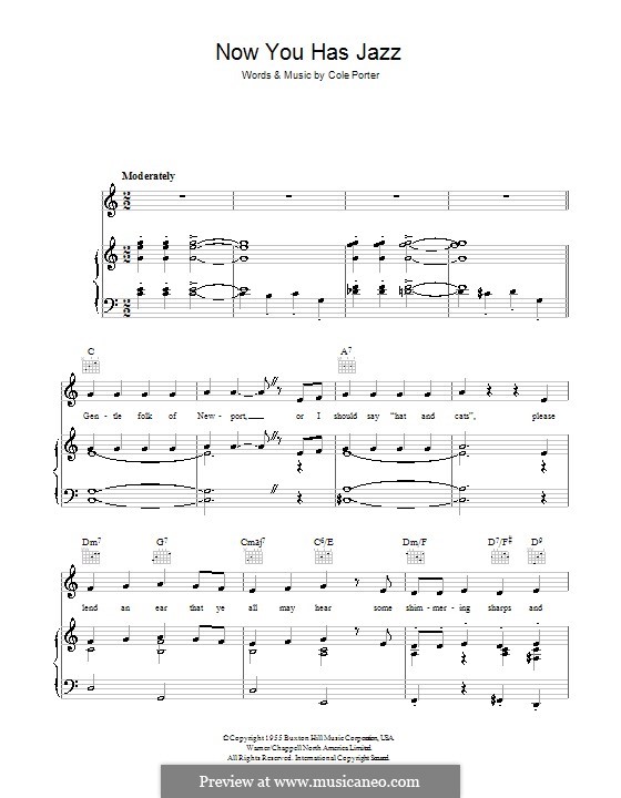 Now You Has Jazz: Для голоса и фортепиано (или гитары) by Кол Портер