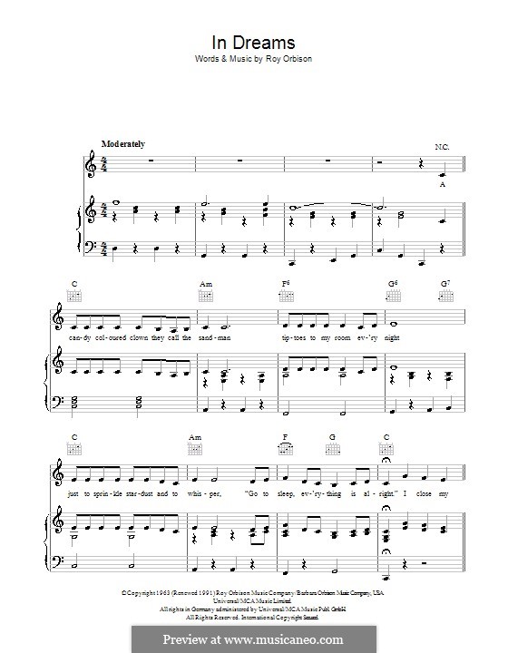 In Dreams: Для голоса и фортепиано (или гитары) by Roy Orbison