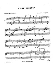 Мазурка No.3 ми-бемоль мажор, Op.74: Мазурка No.3 ми-бемоль мажор by Бенжамин Годар