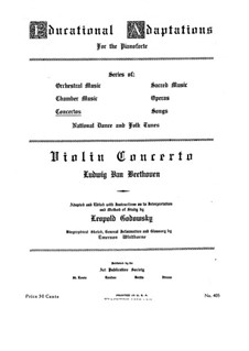 Концерт для скрипки с оркестром ре мажор, Op.61: Версия для фортепиано by Людвиг ван Бетховен