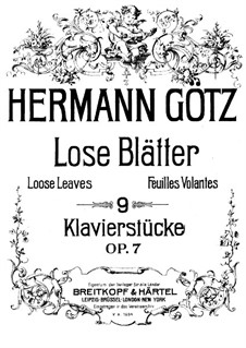 Nine Piano Pieces 'Loose Leaves', Op.7: Сборник by Германн Гёц