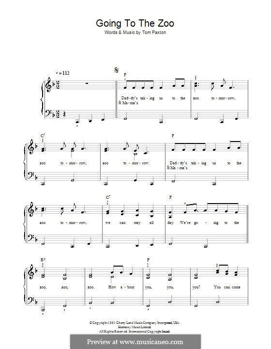 Going to the Zoo: Для начинающего пианиста by Tom Paxton