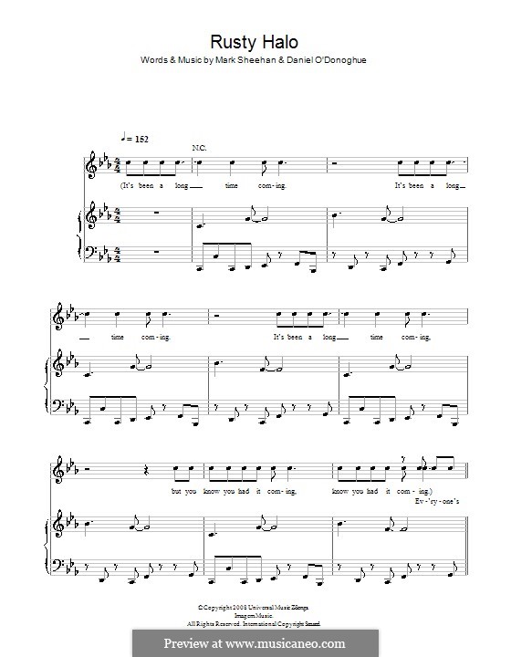 Rusty Halo (The Script): Для голоса и фортепиано (или гитары) by Danny O'Donoghue, Mark Sheehan