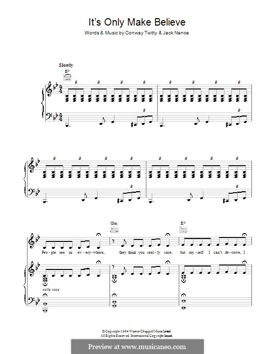It's Only Make Believe: Для голоса и фортепиано (или гитары) by Jack Nance