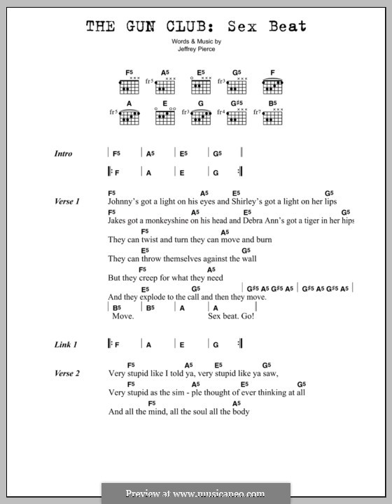 Sex Beat (The Gun Club): Текст и аккорды by Jeffrey Pierce