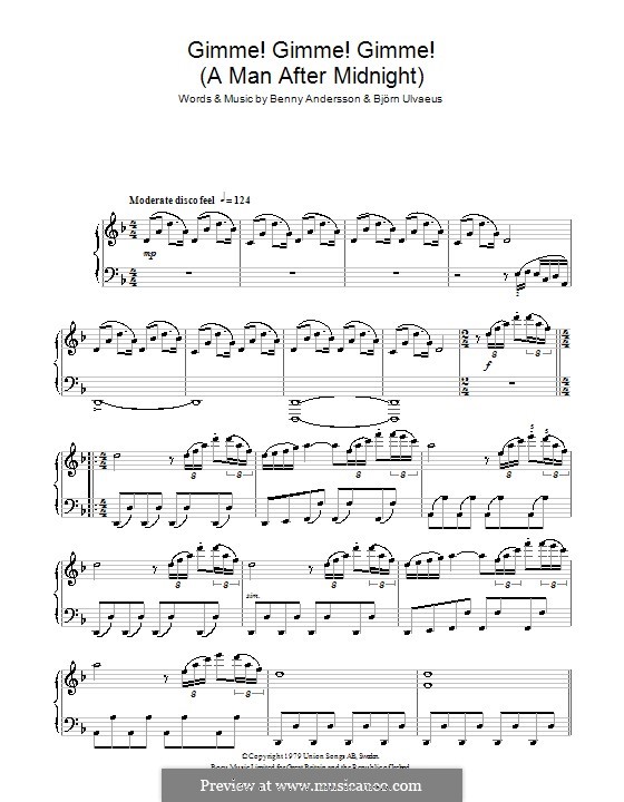 Gimme gimme (a man after midnight). Gimme gimme gimme бенни андерссон. Abba gimme ноты. Gimme gimme gimme бенни андерссон. Gimme gimme gimme a man after midnight abba ноты.