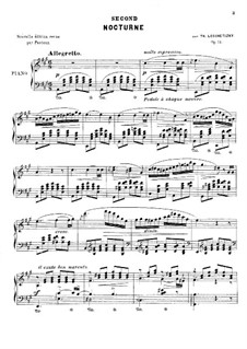 Ноктюрн No.2 ля мажор, Op.12: Для фортепиано by Теодор Лешетицкий