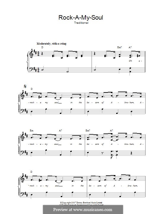 Rock-A-My-Soul: Для голоса и фортепиано by folklore