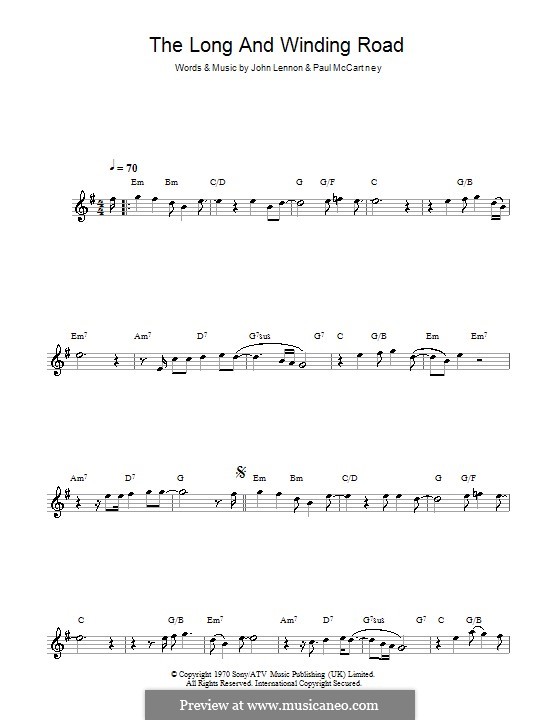 The Long and Winding Road (The Beatles): Для флейты by John Lennon, Paul McCartney