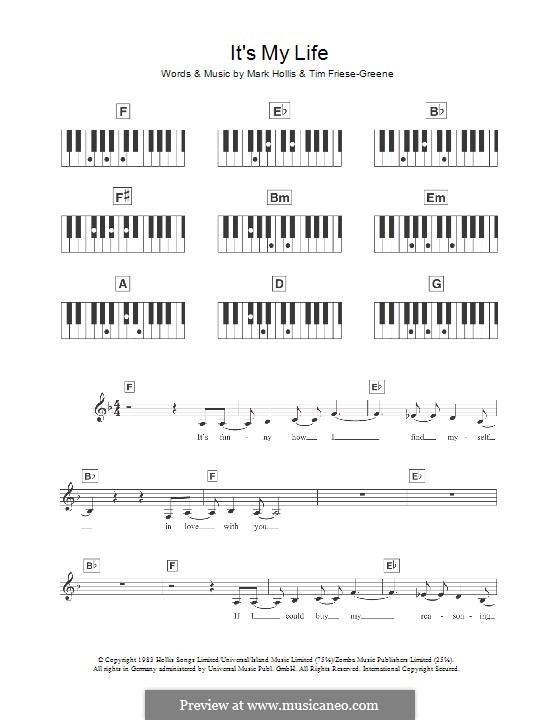 It's My Life (Talk Talk): Для клавишного инструмента by Mark Hollis, Timothy Friese-Greene