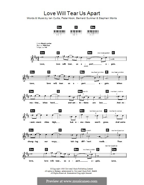 Love Will Tear Us Apart (Joy Division): Для клавишного инструмента by Bernard Sumner, Ian Curtis, Peter Hook, Stephen Morris