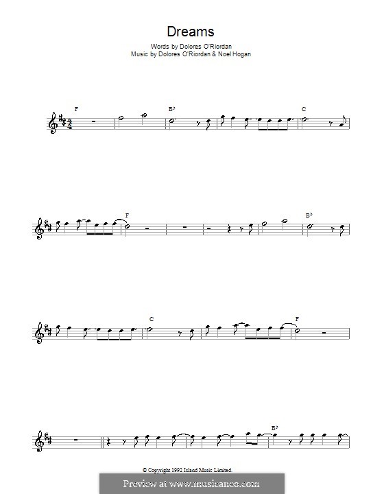 Dreams (The Cranberries): Для саксофона by Dolores O'Riordan, Noel Hogan