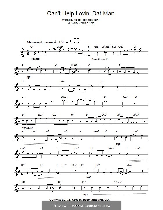 Can't Help Lovin' Dat Man (from Show Boat): Для флейты by Джером Керн