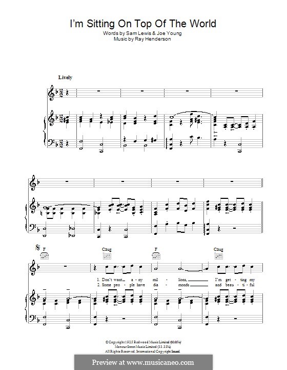 I'm Sitting on Top of the World: Для голоса и фортепиано (или гитары) by Ray Henderson
