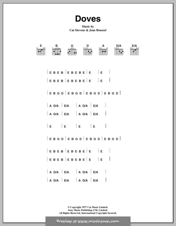 Doves: Текст и аккорды by Jean Roussel