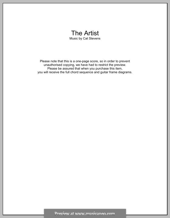 The Artist: Текст, аккорды by Cat Stevens
