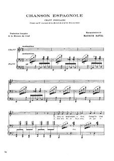 Четыре песни, M.A 17: Весь сборник by Морис Равель