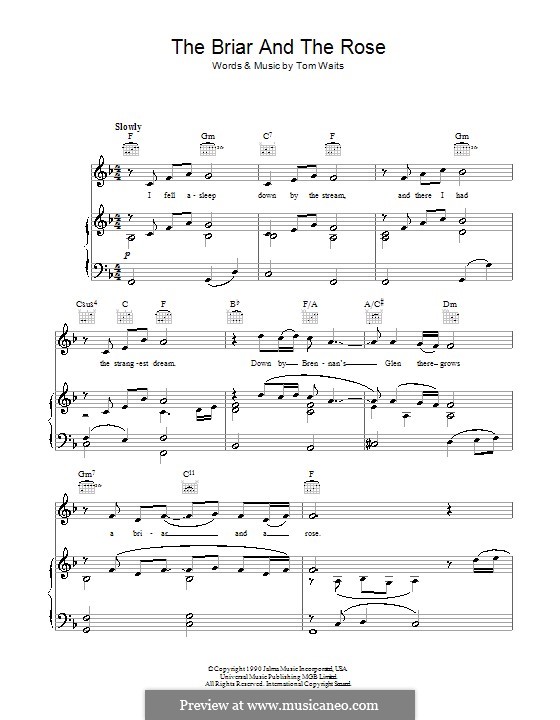 The Briar and The Rose: Для голоса и фортепиано (или гитары) by Tom Waits