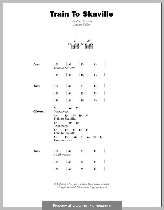 Train to Skaville (The Ethiopians): Текст, аккорды by Leonard Dillon