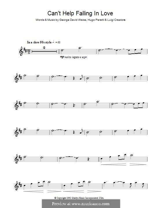Instrumental version: Для тенорового саксофона by George David Weiss, Hugo Peretti, Luigi Creatore