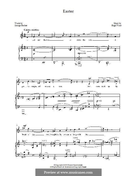 Easter (tenor and piano): Easter (tenor and piano) by Hugh Wood