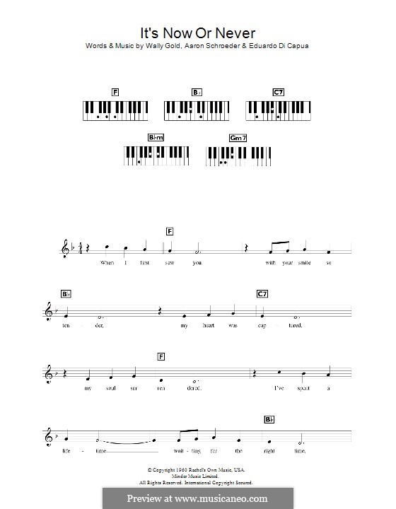 It's Now or Never (Elvis Presley): Для клавишного инструмента by Eduardo di Capua, Aaron Schroeder, Wally Gold