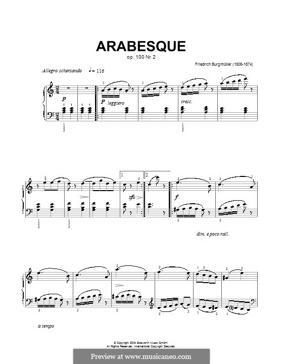 No.2 Арабеска: Для фортепиано by Иоганн Фридрих Бургмюллер