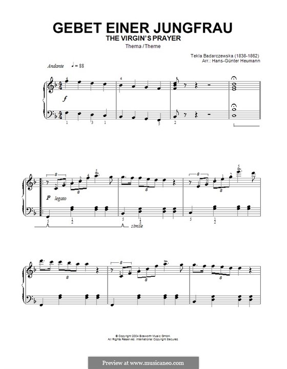 Молитва девы: Тема by Тэкля Бондажевска-Барановска