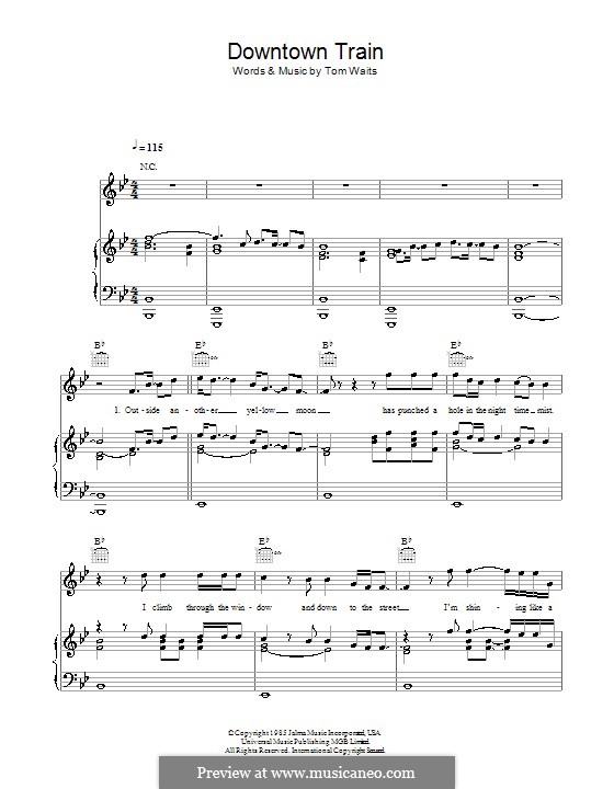 Downtown Train: Для голоса и фортепиано (или гитары) by Tom Waits