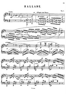 Баллада, Op.8: Баллада by Ксавьер Шарвенка