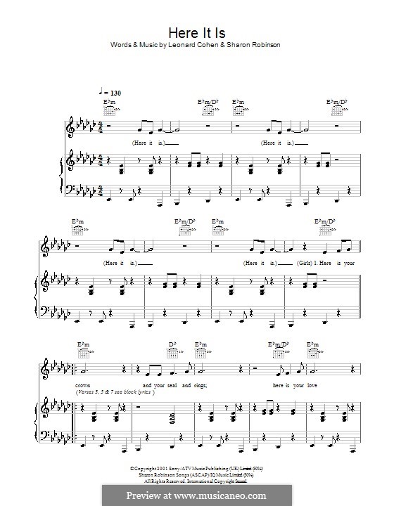 Here It Is: Для голоса и фортепиано (или гитары) by Sharon Robinson